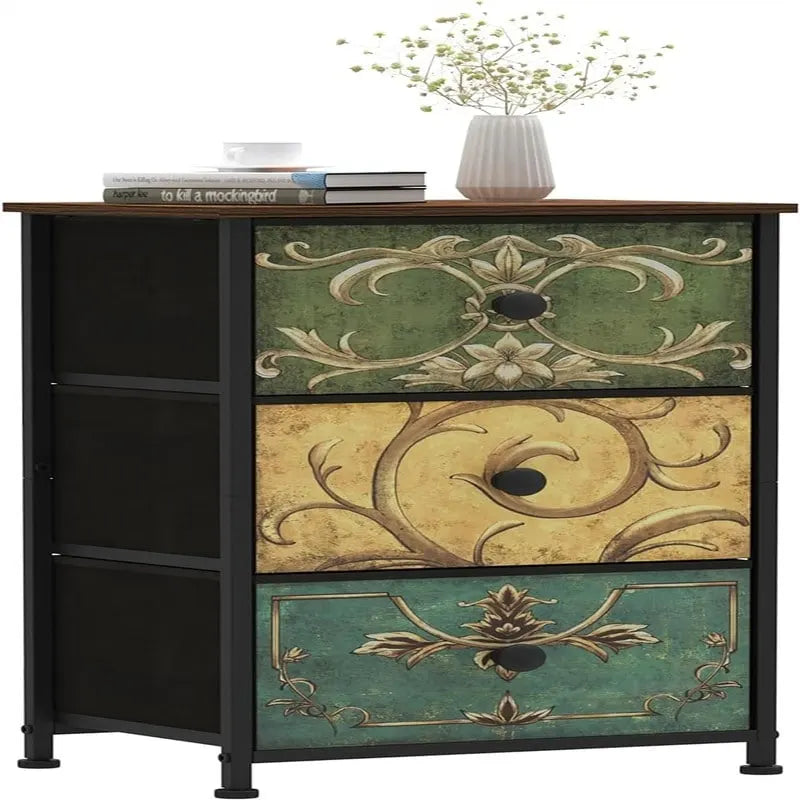 Sofa End Table for Living Room Entryway Dresser Storage 3 Drawers