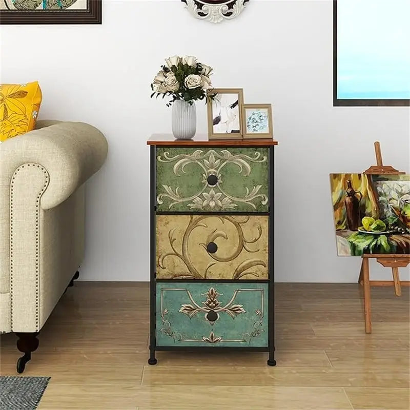 Sofa End Table for Living Room Entryway Dresser Storage 3 Drawers