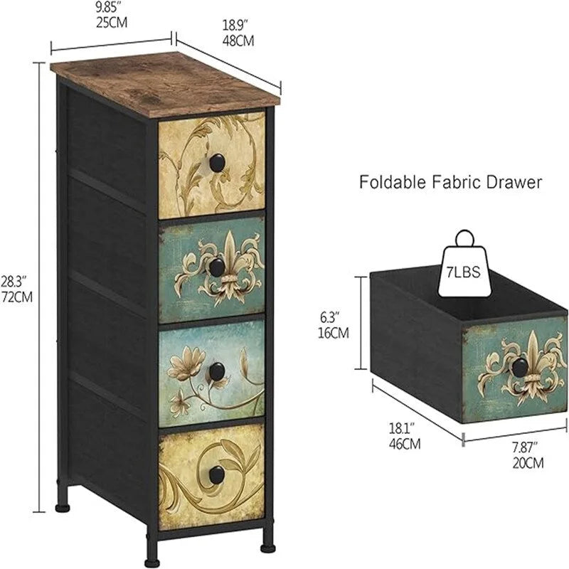 Sofa End Table for Living Room Entryway Dresser Storage 3 Drawers