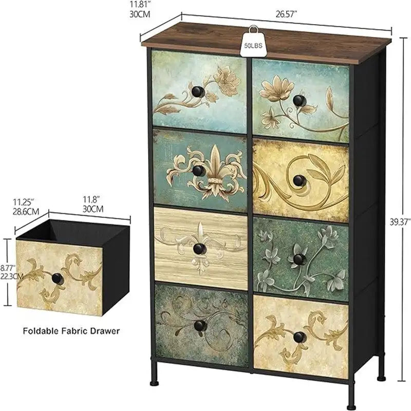 Sofa End Table for Living Room Entryway Dresser Storage 3 Drawers