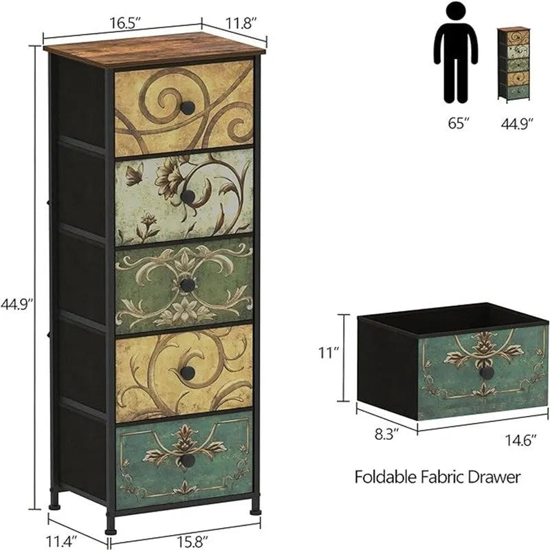 Sofa End Table for Living Room Entryway Dresser Storage 3 Drawers