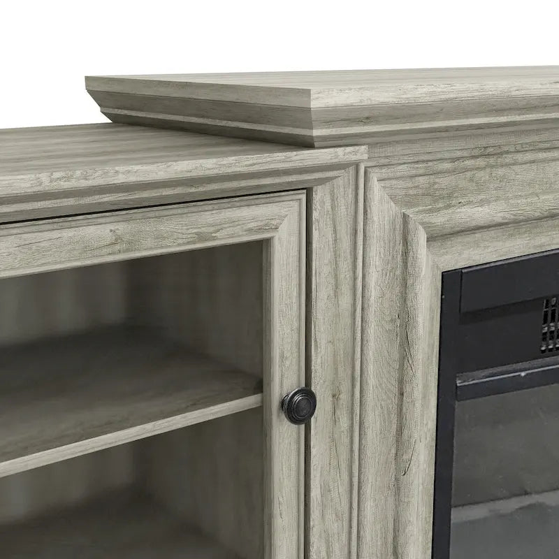 Farmhouse TV Stand with Fireplace - 70 Width -Fits up to 70 TV - 71W x 30H x 15.5D