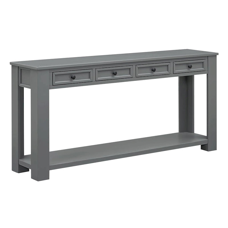 Console Table/Sofa Table with Storage Drawers and Bottom Shelf for Entryway Hallway