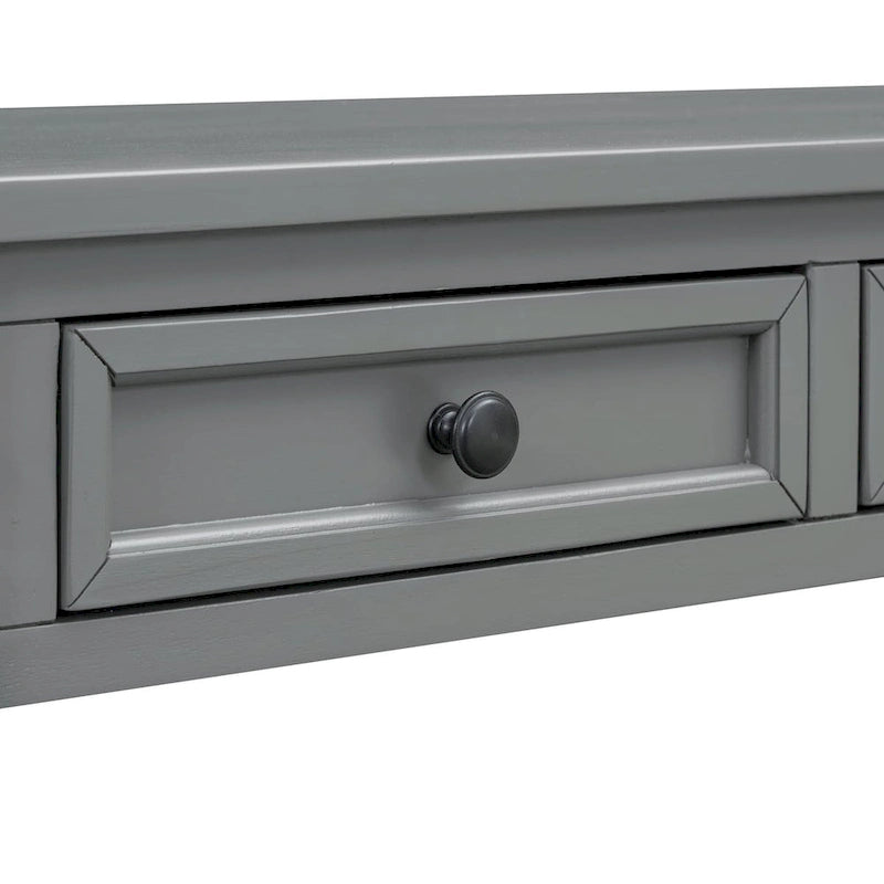 Console Table/Sofa Table with Storage Drawers and Bottom Shelf for Entryway Hallway