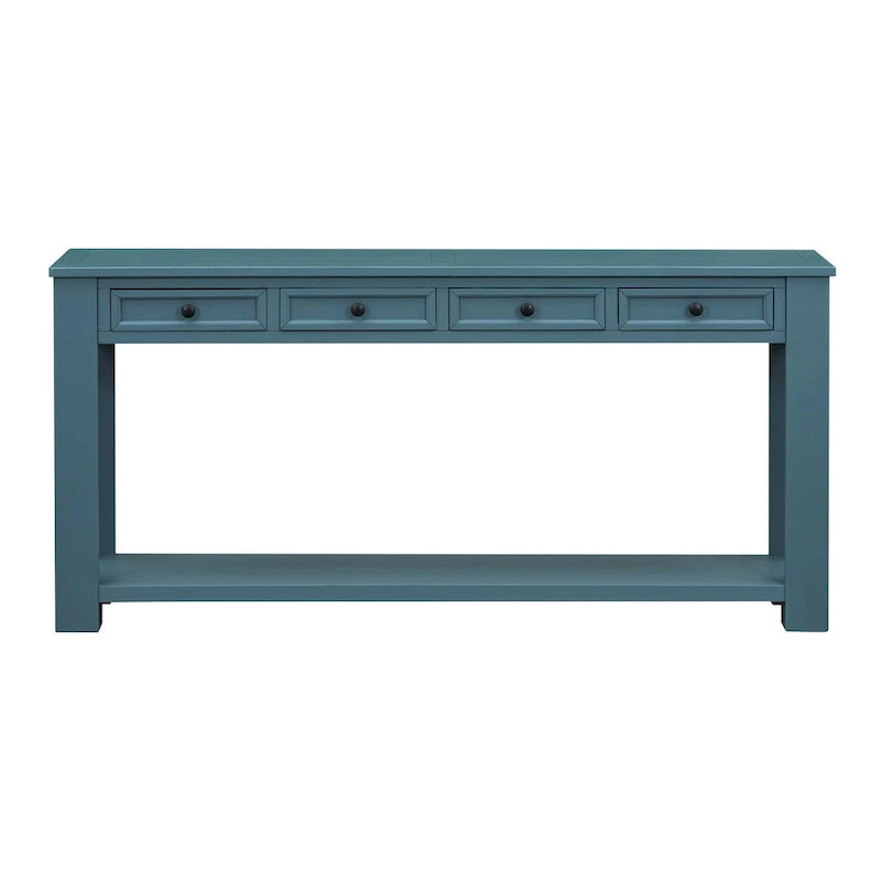 Console Table/Sofa Table with Storage Drawers and Bottom Shelf for Entryway Hallway