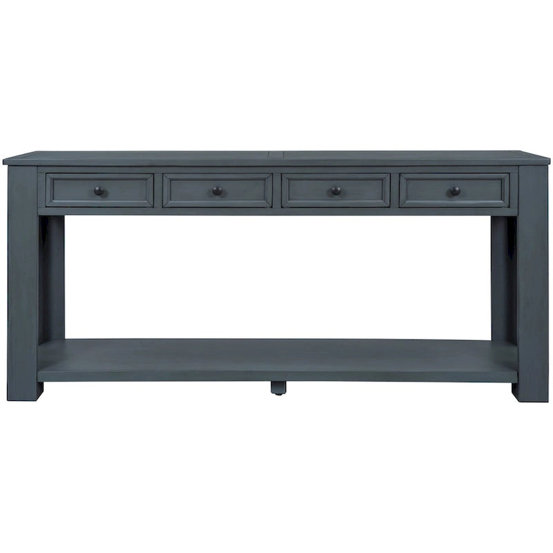 Console Table/Sofa Table with Storage Drawers and Bottom Shelf for Entryway Hallway