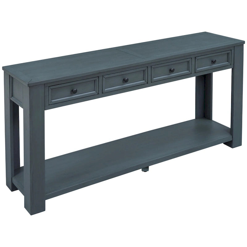 Console Table/Sofa Table with Storage Drawers and Bottom Shelf for Entryway Hallway