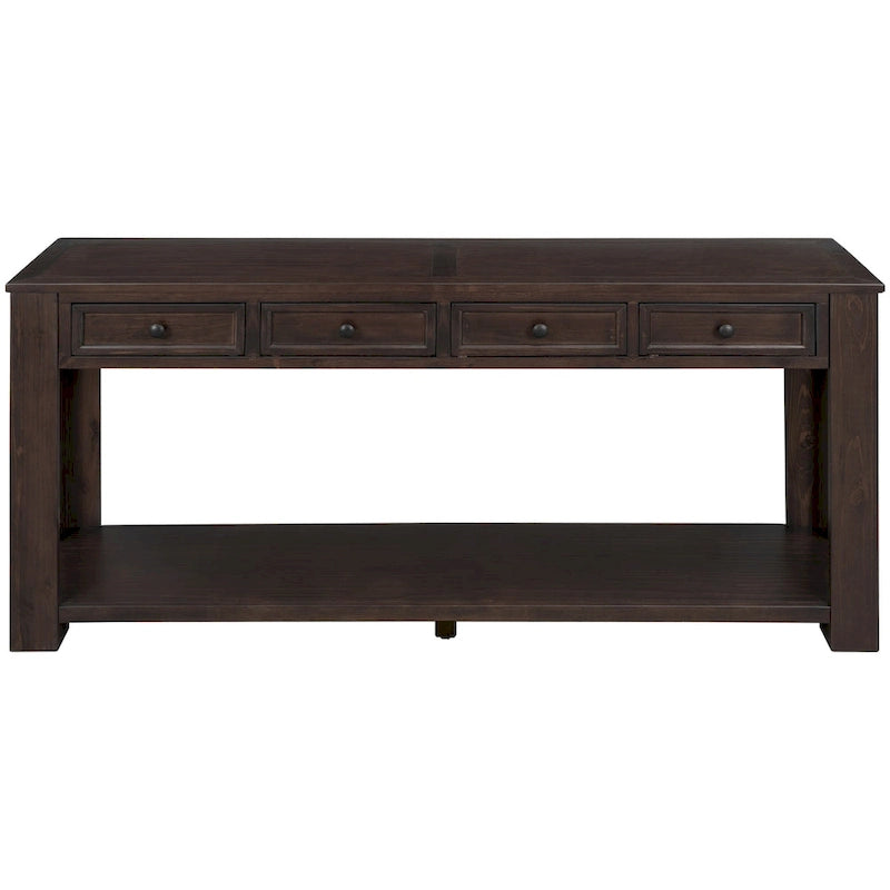 Console Table/Sofa Table with Storage Drawers and Bottom Shelf for Entryway Hallway