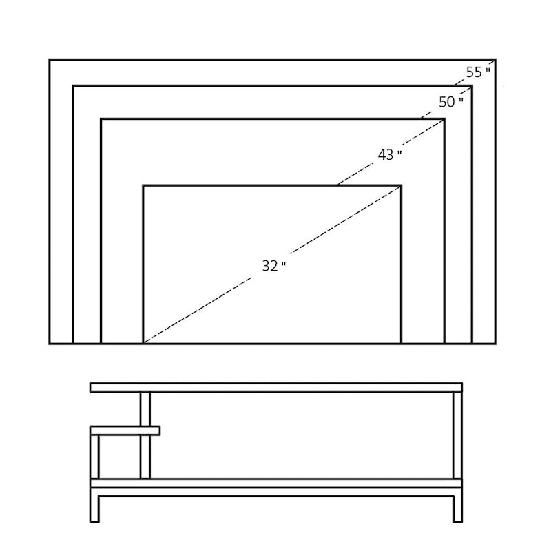 Yaheetech Wooden Small Space TV Stand for Living Room