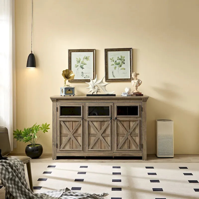 53 Bar Wine Bar Storage Cabinet Adjustable Shelves Buffet/Sideboard