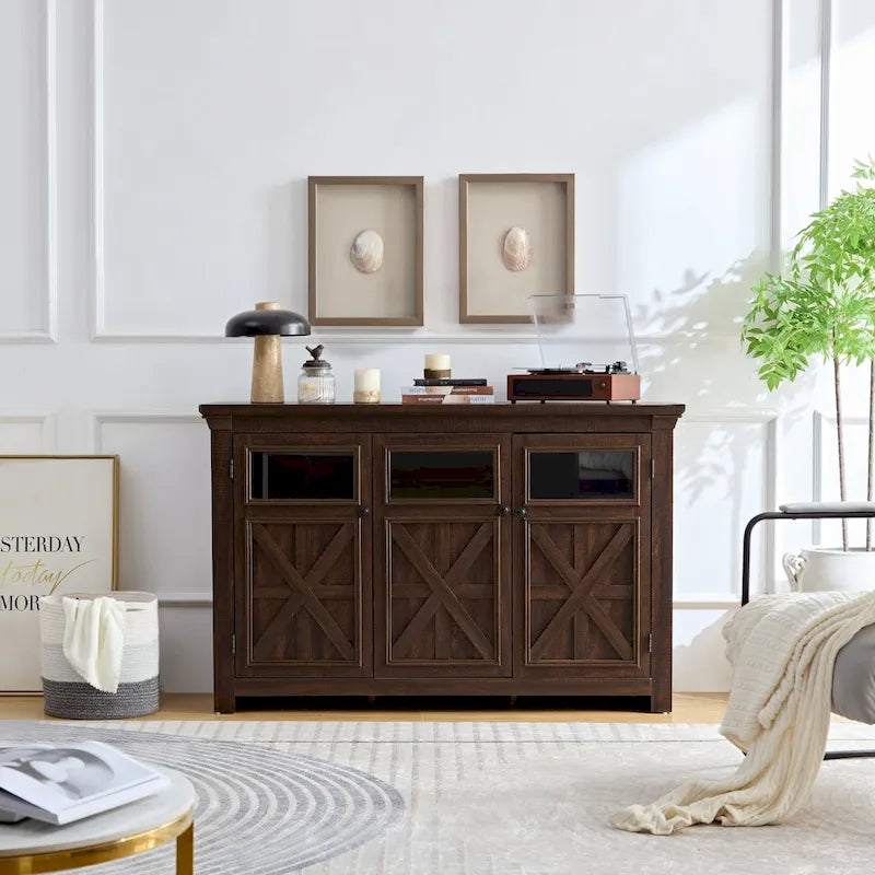 53 Bar Wine Bar Storage Cabinet Adjustable Shelves Buffet/Sideboard