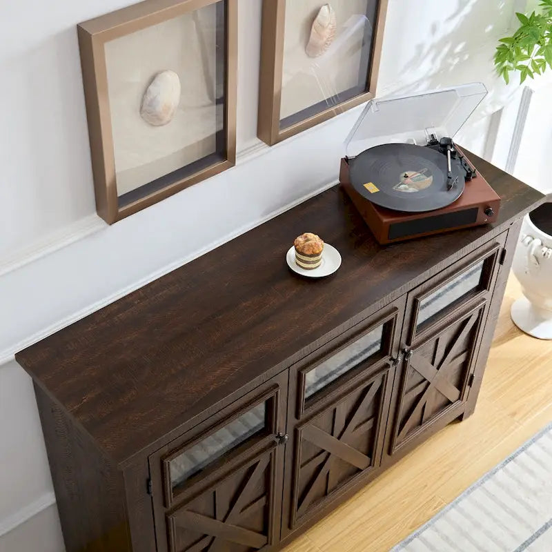 53 Bar Wine Bar Storage Cabinet Adjustable Shelves Buffet/Sideboard