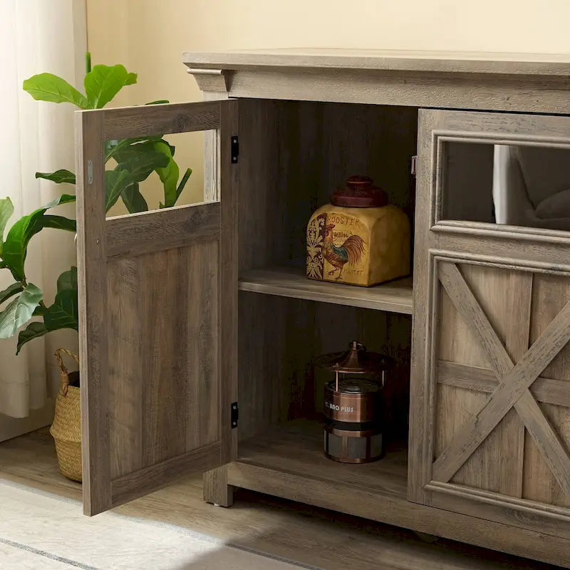 53 Bar Wine Bar Storage Cabinet Adjustable Shelves Buffet/Sideboard