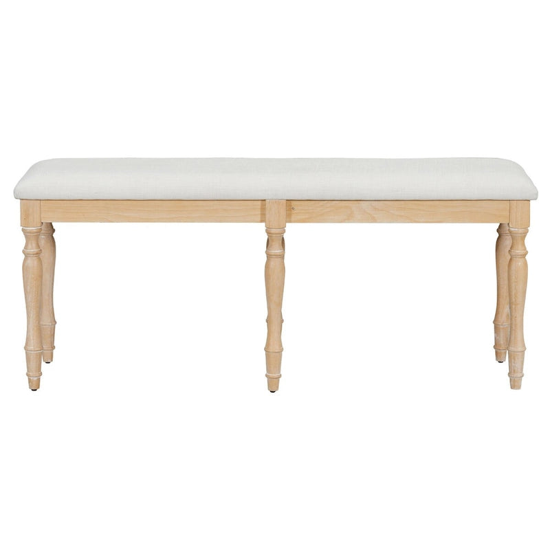 Vintage Traditional 50.4inch Upholstered Dining Bench