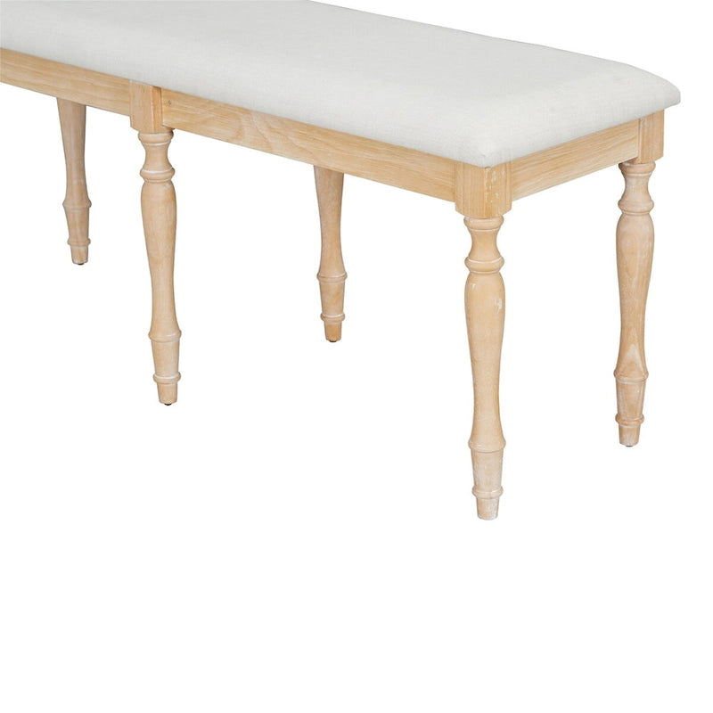 Vintage Traditional 50.4inch Upholstered Dining Bench