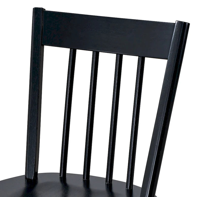 Traditional 17.5 Wide Wood Spindle Back Dining Chairs
