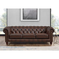 Hydeline Alton Bay Top Grain Leather Chesterfield Sofa