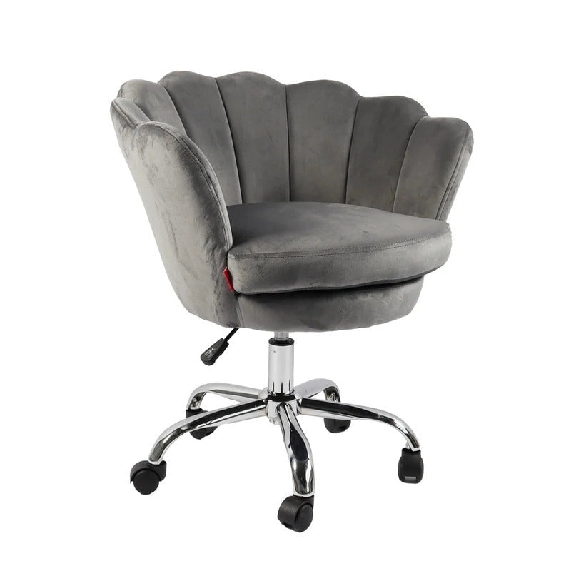VANITII Accent Chair Swivel Vanity Chair Office Desk Chair With Wheels Modern Height Adjustable Pink/Grey/White