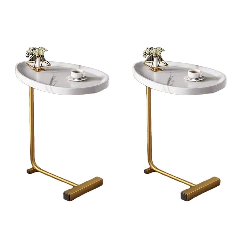 2-Pieces C-Shaped Side Table Coffee Table Small Sofa Table