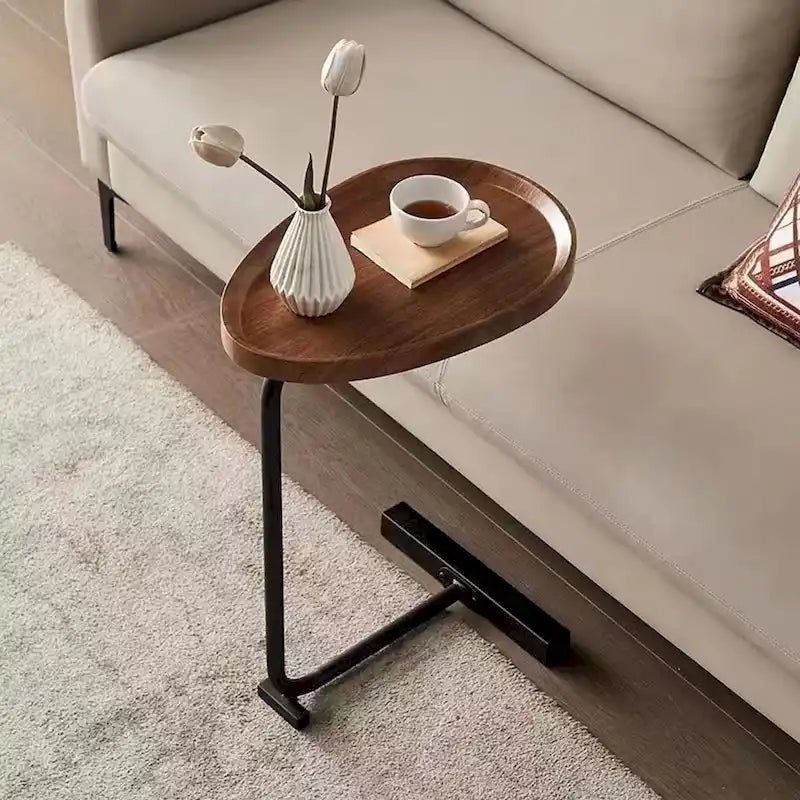 2-Pieces C-Shaped Side Table Coffee Table Small Sofa Table