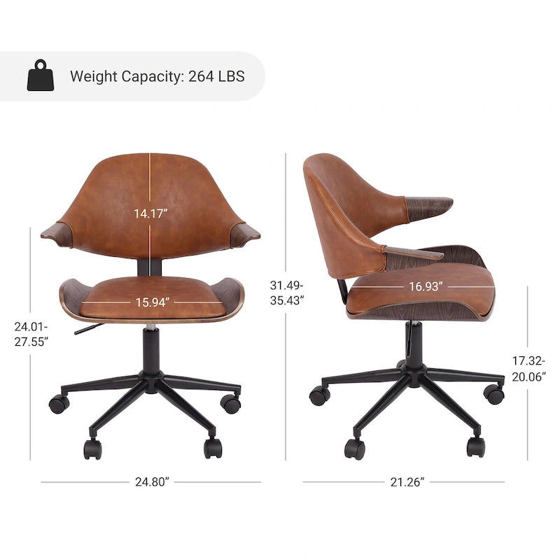 Art Leon Adjustable and Rolling Desk Chair