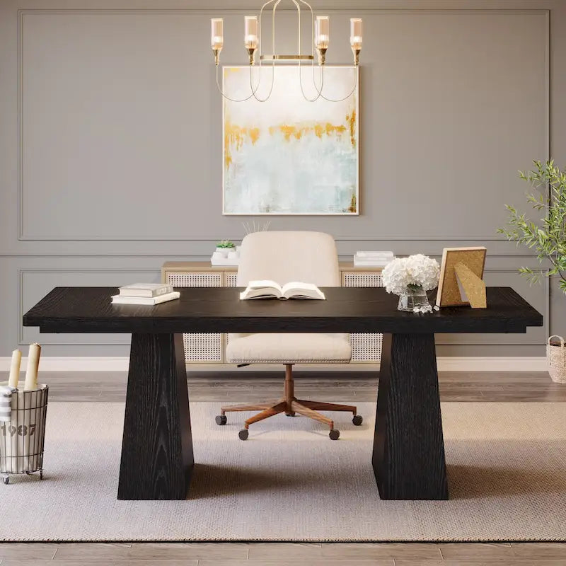 63 Inches Rustic Computer Desk for Home Office