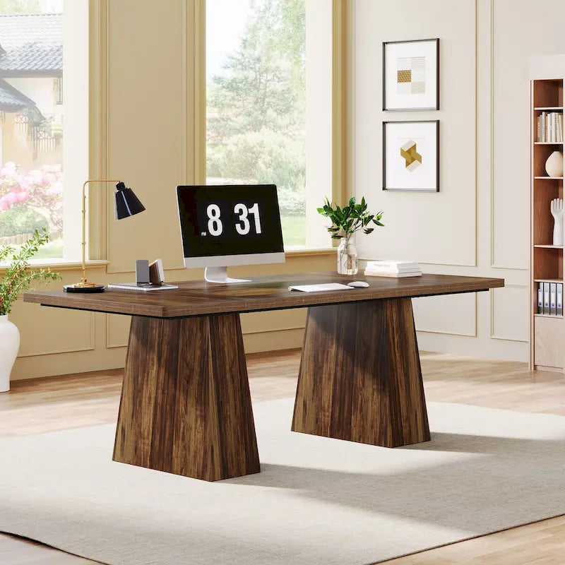 63 Inches Rustic Computer Desk for Home Office