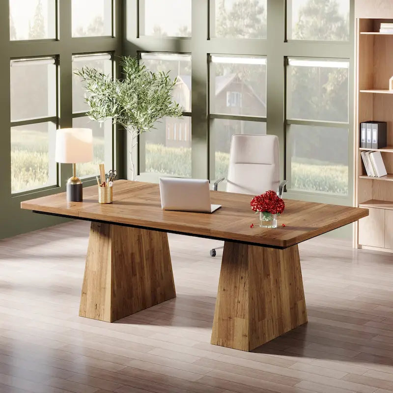 63 Inches Rustic Computer Desk for Home Office