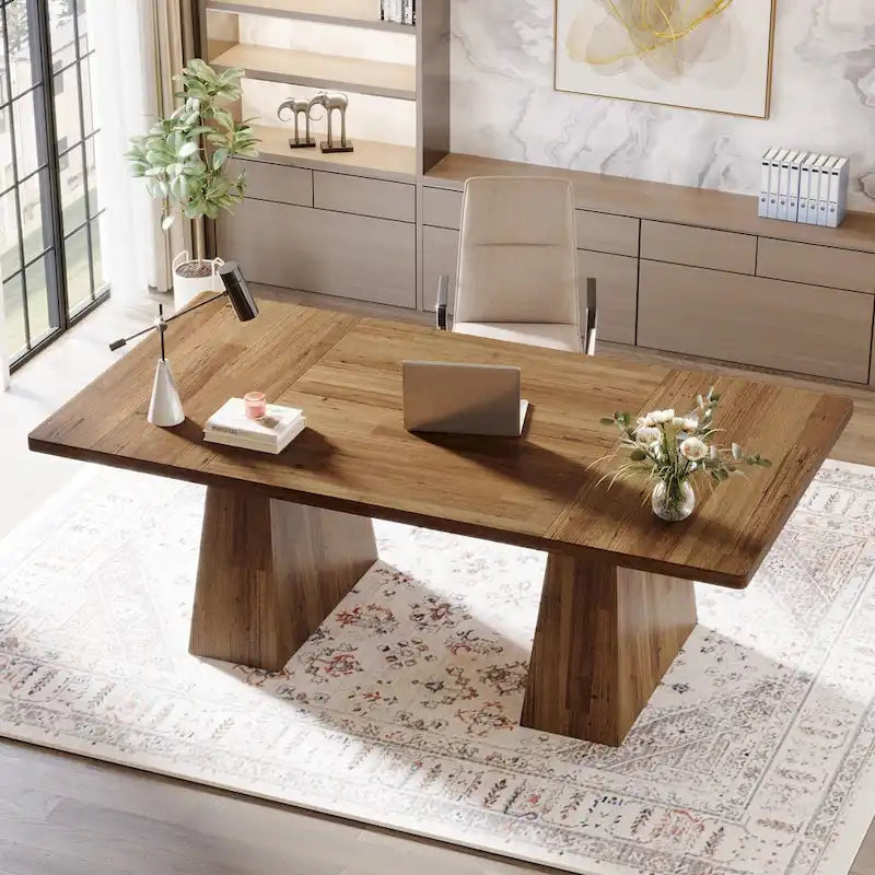 63 Inches Rustic Computer Desk for Home Office