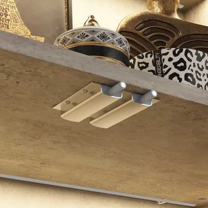 Display Storage Cabinet Showcase with Glass Doors and LED Light