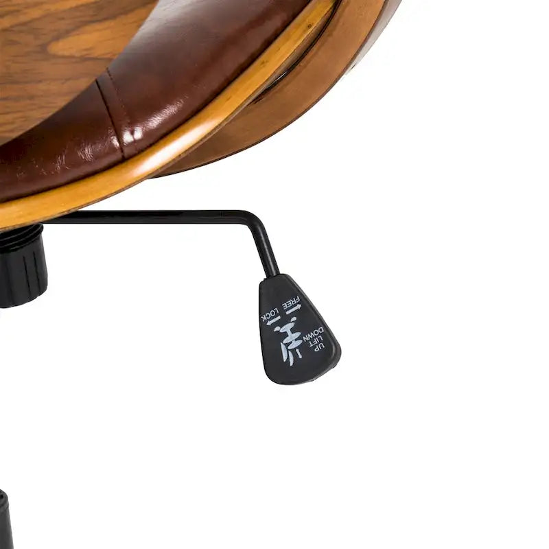 Glitzhome Modern Ergonomic Faux Leather Gaslift Adjustable Swivel Office Task Chair