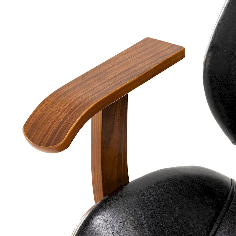 Glitzhome Modern Ergonomic Faux Leather Gaslift Adjustable Swivel Office Task Chair