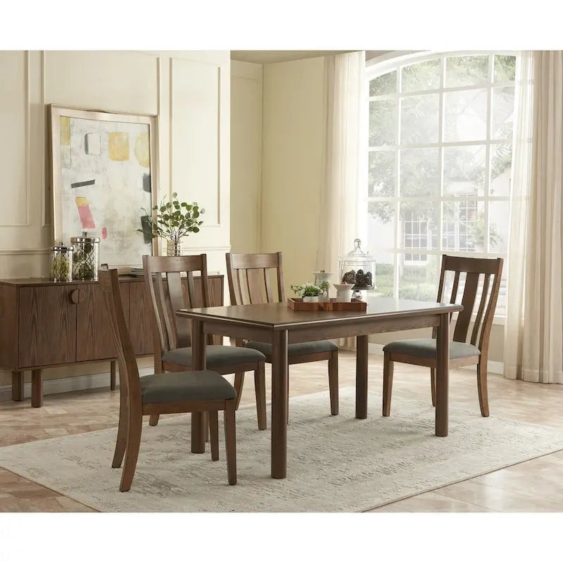60Rectangular Dining Table for 6 Person,Kitchen Table,Wooden Dinner Room Table with Solid Wood Legs,Ultra Easy to Assemble