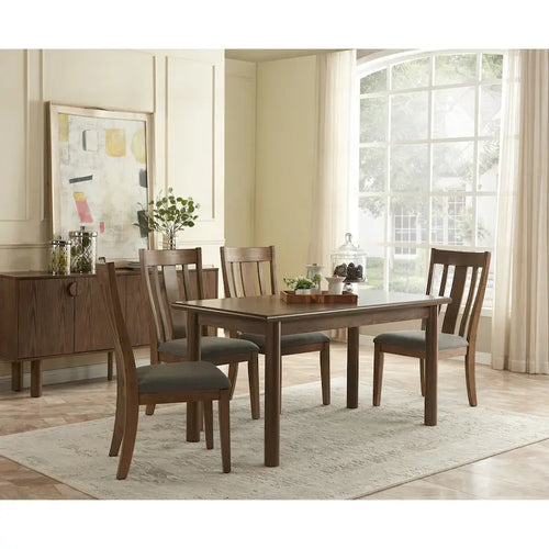 60Rectangular Dining Table for 6 Person,Kitchen Table,Wooden Dinner Room Table with Solid Wood Legs,Ultra Easy to Assemble