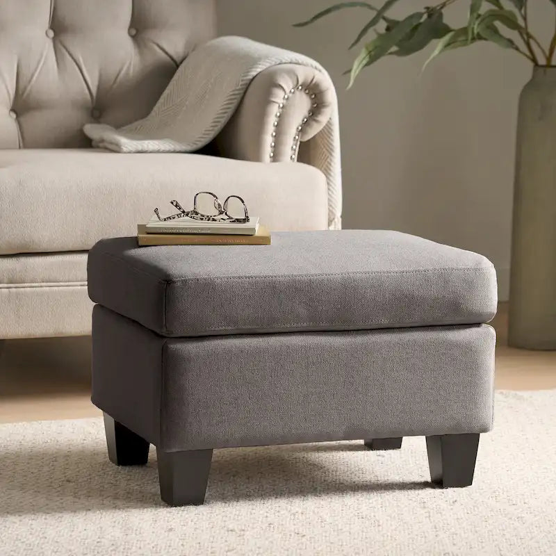 1PCS Fabric Ottoman