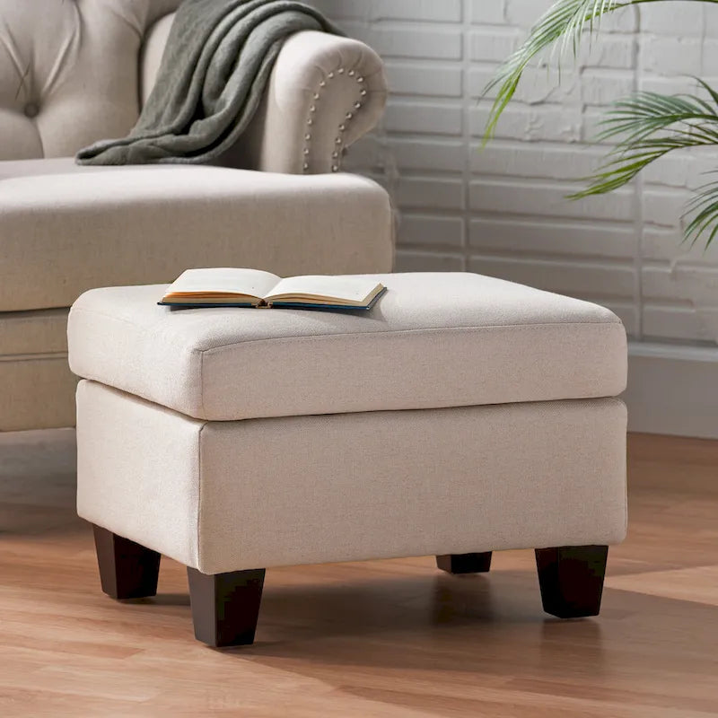 1PCS Fabric Ottoman