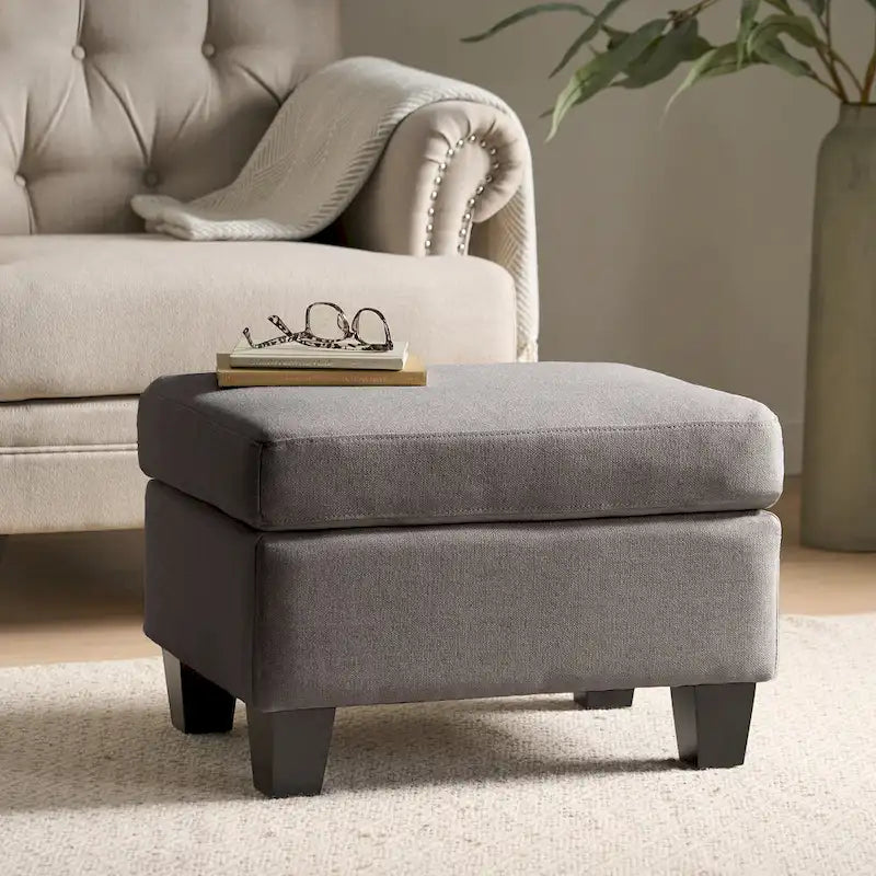 1PCS Fabric Ottoman