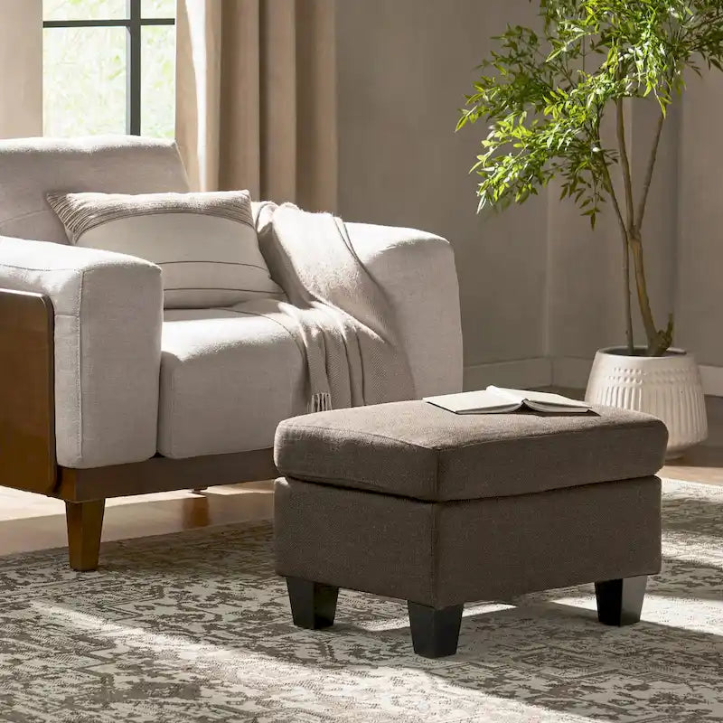 1PCS Fabric Ottoman