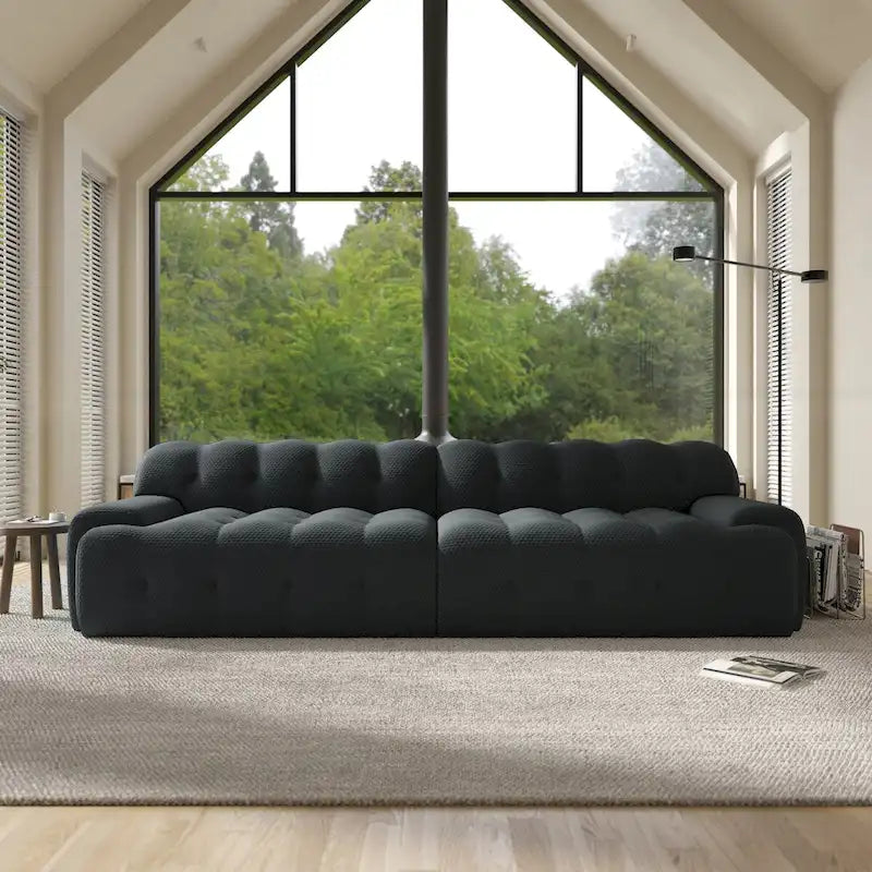 102.4 Cloud Sofa Couch3-seater Upholstered 3D Textile Material Sectional Sofa For Living Room, Apartment